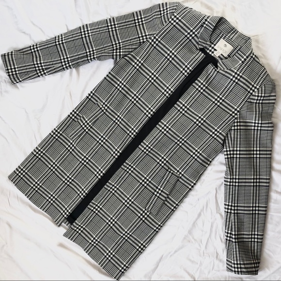 B&W Plaid Shacket NWOT - Picture 1 of 7